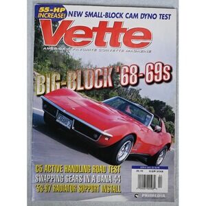 Vette Magazine April 1998 Corvette Big Block 1968 1969 Car Enthusiast